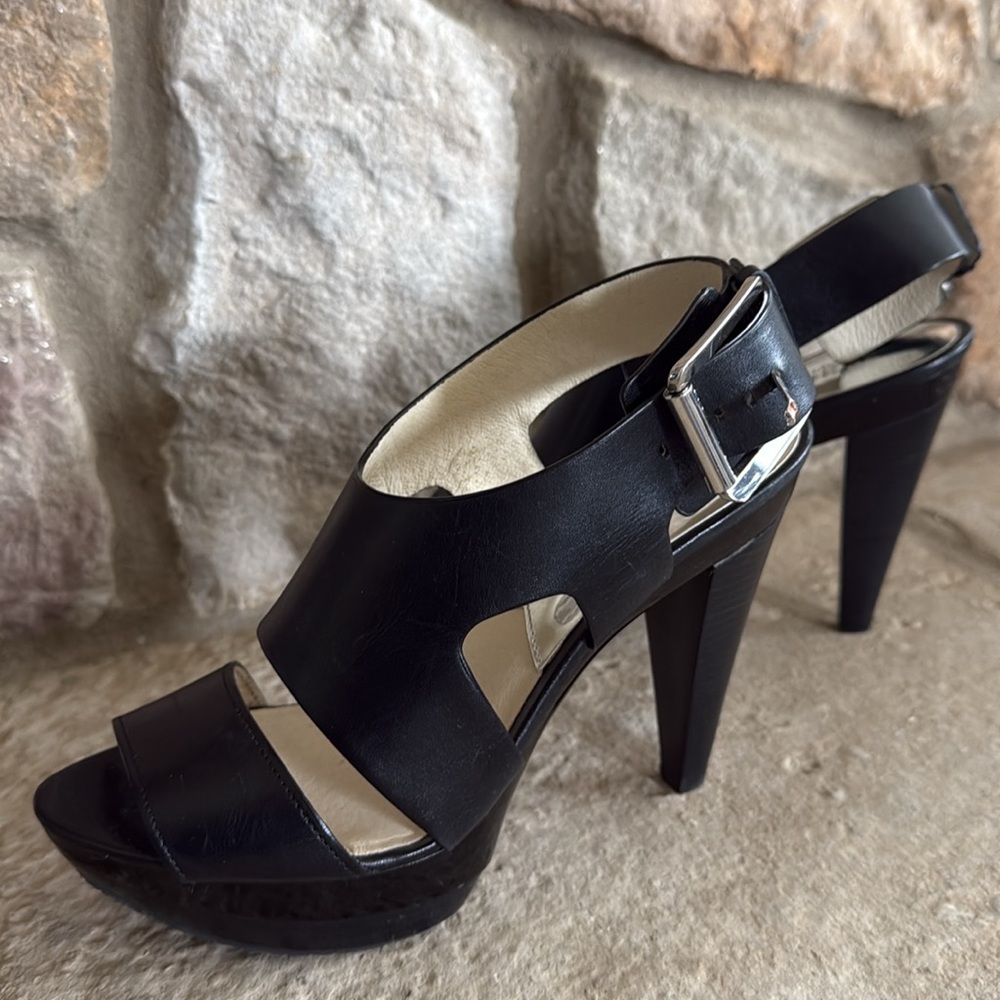 New Michael Kors Black Heels Platform 7